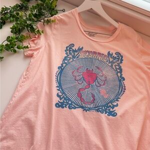 Anthropologie Midnight Rider Zodiac Scorpio Graphic Tee Size Large